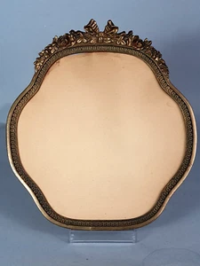 Cadre & verre ancien 26x23,5 cm feuillure: 22x22 cm bois stuc doré B619/2 - Picture 1 of 10