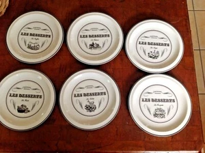 Vintage Made Japan Dessert Plates Gastronomie Set of 6 Original Box 7 5/8" - Picture 1 of 11