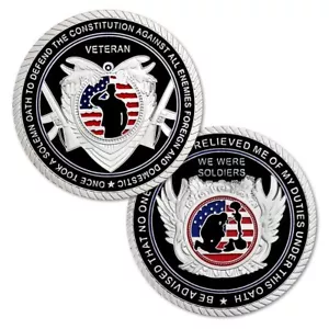U.S. Military Veteran WE WERE SOLDIERS Challenge Coin Seller is a Combat Vet NEW - Picture 1 of 4