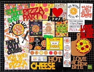 PIZZA PARTY Scrapbook Kit! Project Life, Paper, die cuts, birthday, Pizza Time - Picture 1 of 1