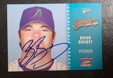 Brian Bruney Signed 2003 MultiAd Tucson Sidewinders Card Diamondbacks Autograph