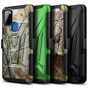 For BLU G91 / V91 Case Holster Clip Kickstand Phone Cover With Tempered Glass - Picture 1 of 26