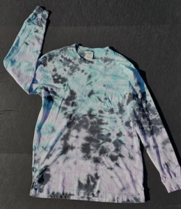 Victoria's Secret PINK Shirt Damen Shirt XS Batik Blau Langarm Tasche - Bild 1 von 8