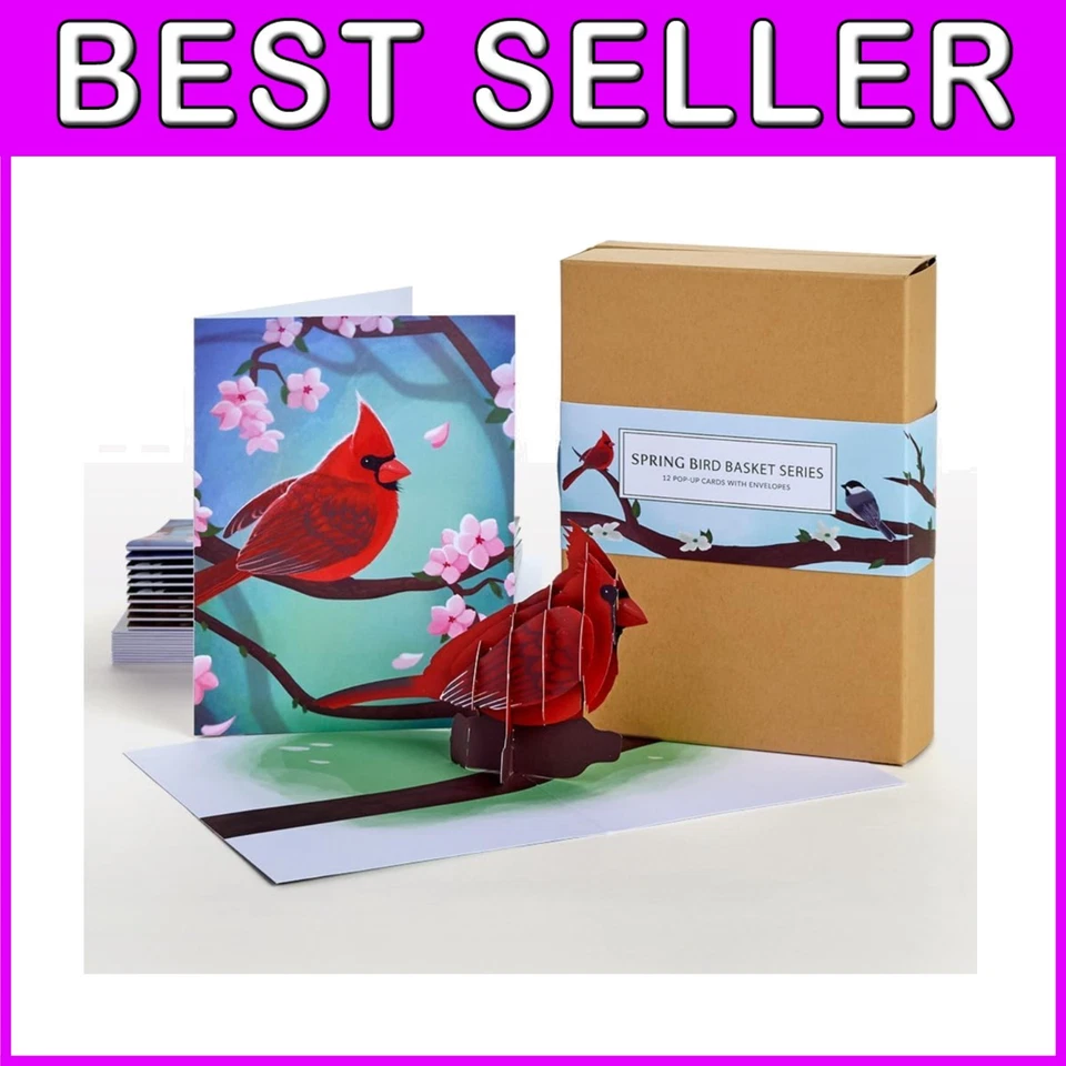 Tarjetas de felicitación 3D para él y ella - Colección Spring Bird Foto 1 de 4