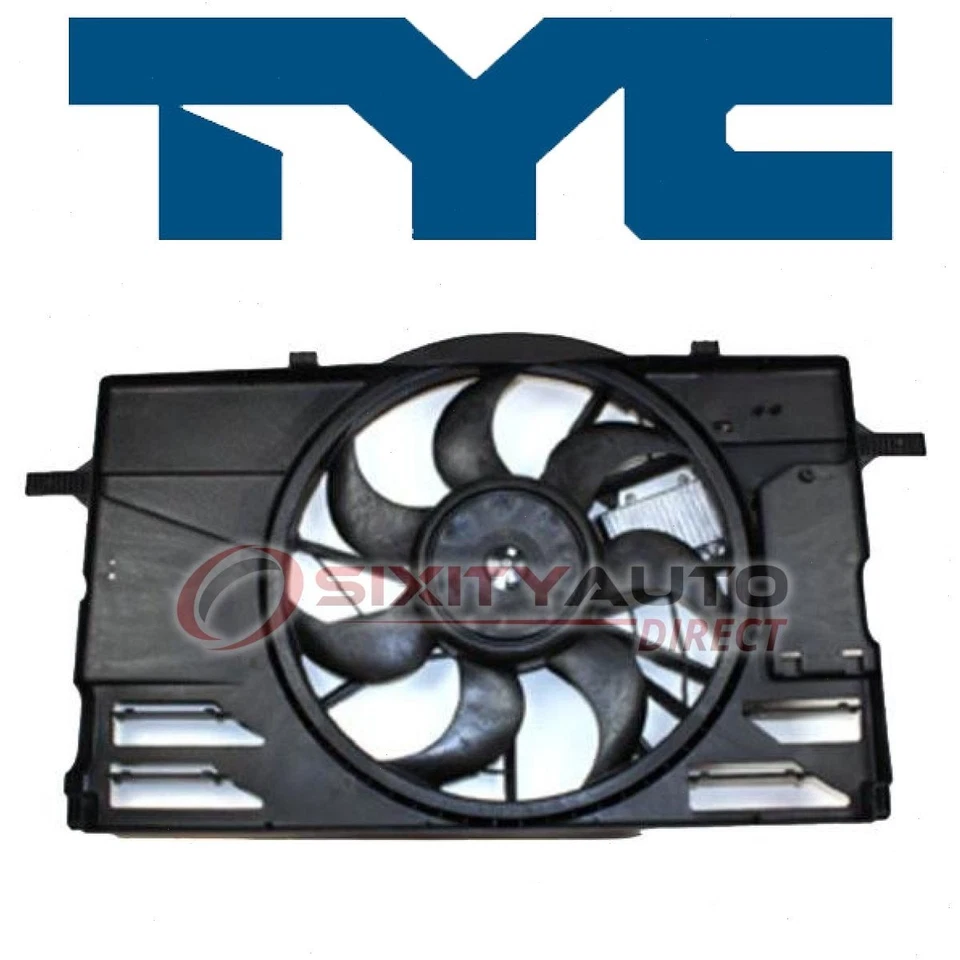 TYC Dual Radiator & Condenser Fan Assembly for 2004-2011 Volvo S40 Belts nm Foto 1 de 4