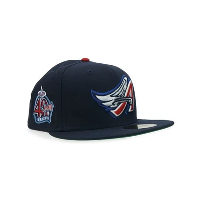 2001 Anaheim Angels New Era MLB 40th Annviersary Navy Blue 59FIFTY Fitted Cap - Image 1 of 4