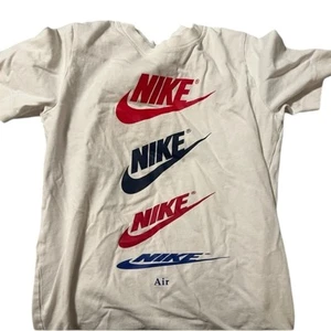 Nike White Logo Cotton T-Shirt - Youth Small - Picture 1 of 2