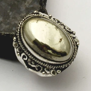 Apache Pyrite Gemstone Ethnic Handmade Ring Jewelry For Gift US Size-9 AR 63117 - Imagen 1 de 1