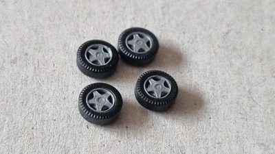 Lot 878 Konvolut 4 Räder für Pkw von Wiking in 1:87 Ersatzteile aus Sammlung - Bild 1 von 2