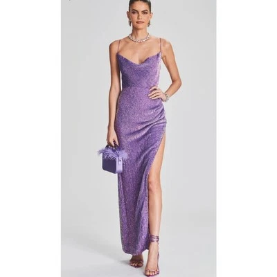 Retrofete Katya Sequin Maxi Dress XS Metallic Lavender NWT  - Image 1 of 4