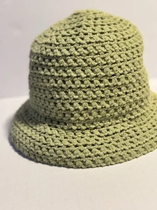 Liz Claiborne Sun Hat Green Crochet Style No Size - Picture 1 of 6