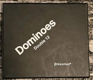 Dominoes Double 12 Pressman 91 pieces COMPLETE in Original Box Vintage 1994 - Picture 1 of 11