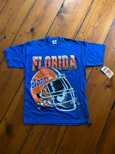 VTG 90's RIDDELL Florida Gators Football T-Shirt Men's XL Deadstock BIG HELMET - Picture 1 of 6