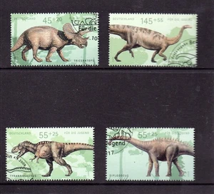 Germany 2008 set Dinosaurs (from sheet) stamps (Michel 2687/90) used - Picture 1 of 1