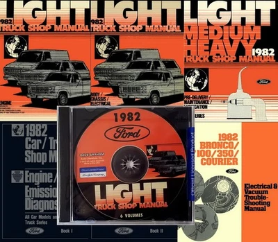 Ford Truck Bronco Bus 1982 furgoneta Econoline taller de fábrica manual de servicio CD Foto 1 de 4