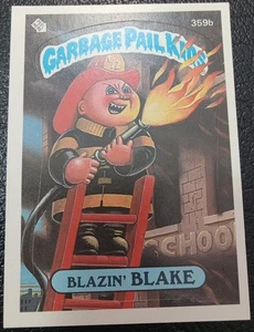 1987 Garbage Pail Kids Original Series 9 (GPK-OS9) #359b Blazin' Blake - Bild 1 von 2