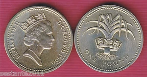 C4, GREAT BRITAIN GRAN GRETAGNA INGHILTERRA 1 POUND 1990 KM# 941 FDC / UNC BU - Imagen 1 de 1