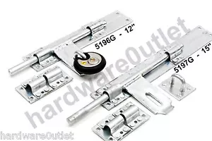 PAD LOCKABLE Drop BOLT Galvanised Garage Stable Farm Gate Door Lock Trailer 4x4 - Picture 1 of 10