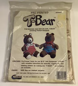 Raymar Pre-Printed T-Bear Teddy Bear Craft Kit 11A - Sealed - Vintage Bear Kit - Picture 1 of 3