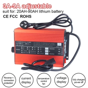 84V/96V/120V 3A-9A Battery Charger For Li-ion/LiFePo4 Battery Adjustable Current - Picture 1 of 19