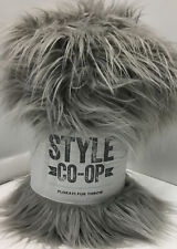 Style CO-OP Flokati Faux Fur Throw Blanket In Gray, ( 50 In X 60 In )