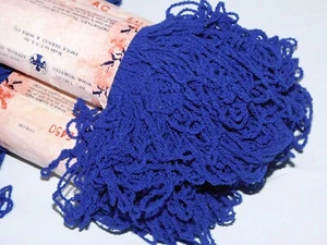 Lot of 3 Vintage Yarn Vivid Blue Bernat Fleurette 100% Virgin Wool Master Dyed - Picture 1 of 19