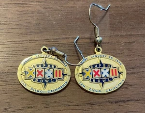 Orecchini Vintage Super Bowl XXXII San Diego Super Bowl - Foto 1 di 1