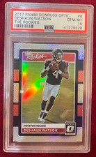2017 Panini Donruss Optic Deshaun Watson RC The Rookies Silver Holo #8 PSA 10