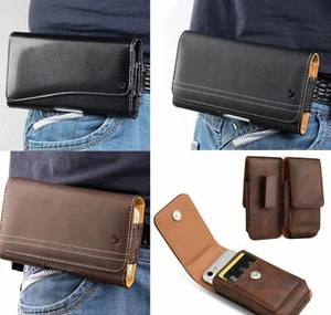 for SAMSUNG GALAXY S10 (6.1") - Leather Belt Clip Pouch Holster Carry Phone Case - Picture 1 of 21