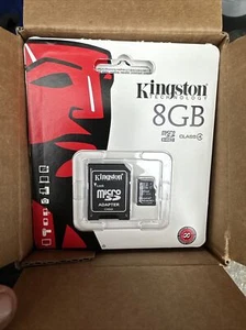 Carte mémoire Kingston Box de 25 UNITÉS 8 Go MicroSDHC classe 4 avec adaptateur SDC4/8 Go - Photo 1 sur 2