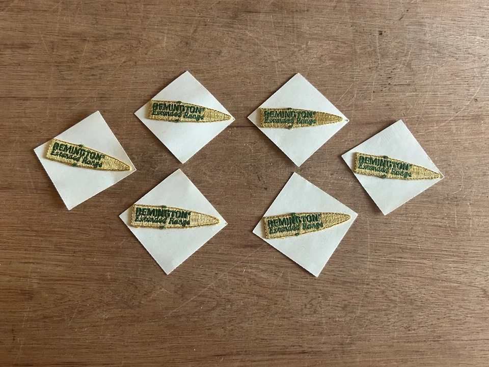 Remington Extended Range Ammo Patch Decal Sticky Back NOS Vtg Lot Of 6 On Card - Image 1 of 4