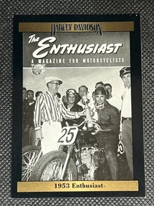 1992 Collect-A-Card HARLEY DAVIDSON #198 1953 ENTHUSIAST - Picture 1 of 2