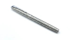 VINTAGE PARKER 45 FELT TIP PEN IN GRAY SHIELD BRUSHED CHROME MADE IN ENGLAND - Picture 1 of 7