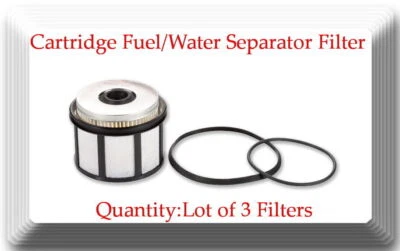 Lot of 3 FD4596 Fuel Filter Fits: Ford F & E Series 7.3L Powerstroke Diesel Foto 1 de 4