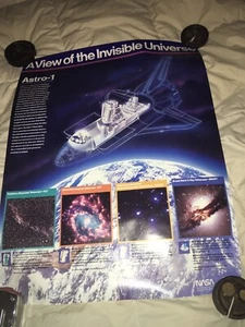 Vintage Astro-1 Poster NASA 22"x17" Space Shuttle Mission The Universe - Picture 1 of 10