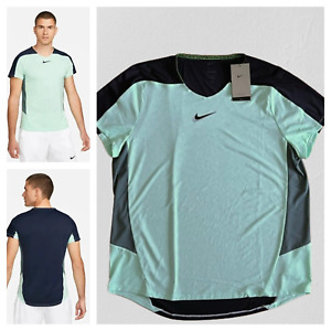 🔥 NWT $80 Nike Dri-FIT Slam Men's Sz XL Tennis Top T-Shirt Obsidian Mineral🔥