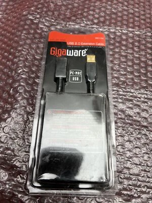 New Gigaware -  USB 2.0 Extension Cable -  3 Foot - Gold Plated Connectors - Image 1 of 4