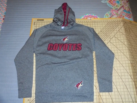 MENS SMALL NHL PHOENIX COYOTES GRAY HOODIE - NWT Cover