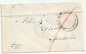1849 CORNWALL UDC WADEBRIDGE ON BODMIN TO PETER AT LAUNCESTON 'FREE' ENDORSEMENT - Picture 1 of 2