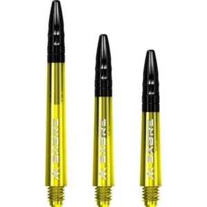 Mission Sabre Dart Shafts - Yellow Base / Black Top - Picture 1 of 4