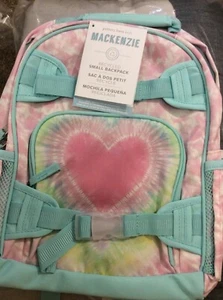 Pottery Barn Kids Small Mackenzie Backpack Tie Dye Heart Aqua Pink NWT! - Imagen 1 de 1