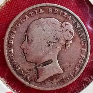 1851 British Silver 1 Shilling Rare Error Check Photos . - Picture 1 of 4