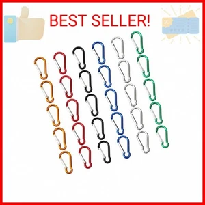 30pcs Mini Aluminum Carabiner Spring Clip 2" Snap Hook Keychain for Outdoor Camp - Picture 1 of 2