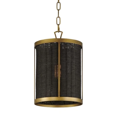 Maxim 14461 Rattan 10"W Mini Pendant - Brass - Image 1 of 4