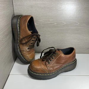 Dr. Doc Martens 8651 Leder klobige Plateau Oxford Schuhe Y2K braun US 5 - Bild 1 von 12