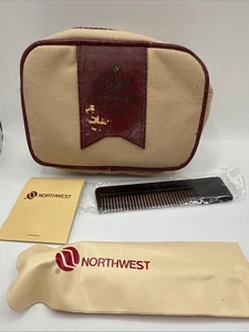 Vintage Northwest Orient Airline Regal Imperial Kulturbeutel Amenity Bag mit Zubehör - Bild 1 von 9