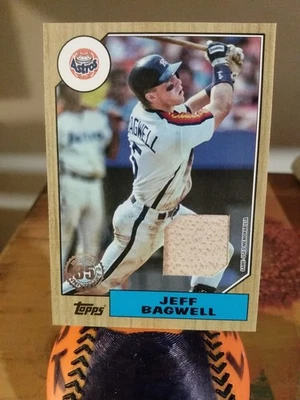 2022 Topps Series 1 - 1987 Topps Baseball Relics Jeff Bagwell #87R-JBA (MEM) - Image 1 of 2