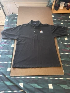 Vintage 90s NBC Sports Embroidered Antigua 1/4 Button Polo T Shirt Size L - Picture 1 of 10