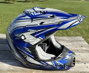 AFX OFF ROAD MOTOCROSS HELMET FX17 MEDIUM FACTOR BLUE 4X4 Floor Model - Picture 1 of 12