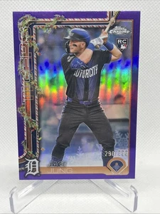 2025 Topps Holiday JACE JUNG Purple Chrome RC Rookie #290/299 Tigers #HC136 - Bild 1 von 4